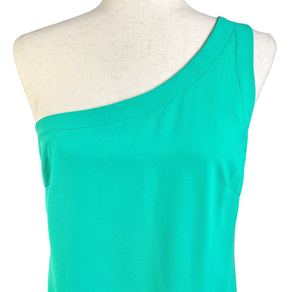 Trina Turk Women's Size 6 Lunaria One Shoulder Asymmetrical Dress Cabana Teal - Picture 6 of 14